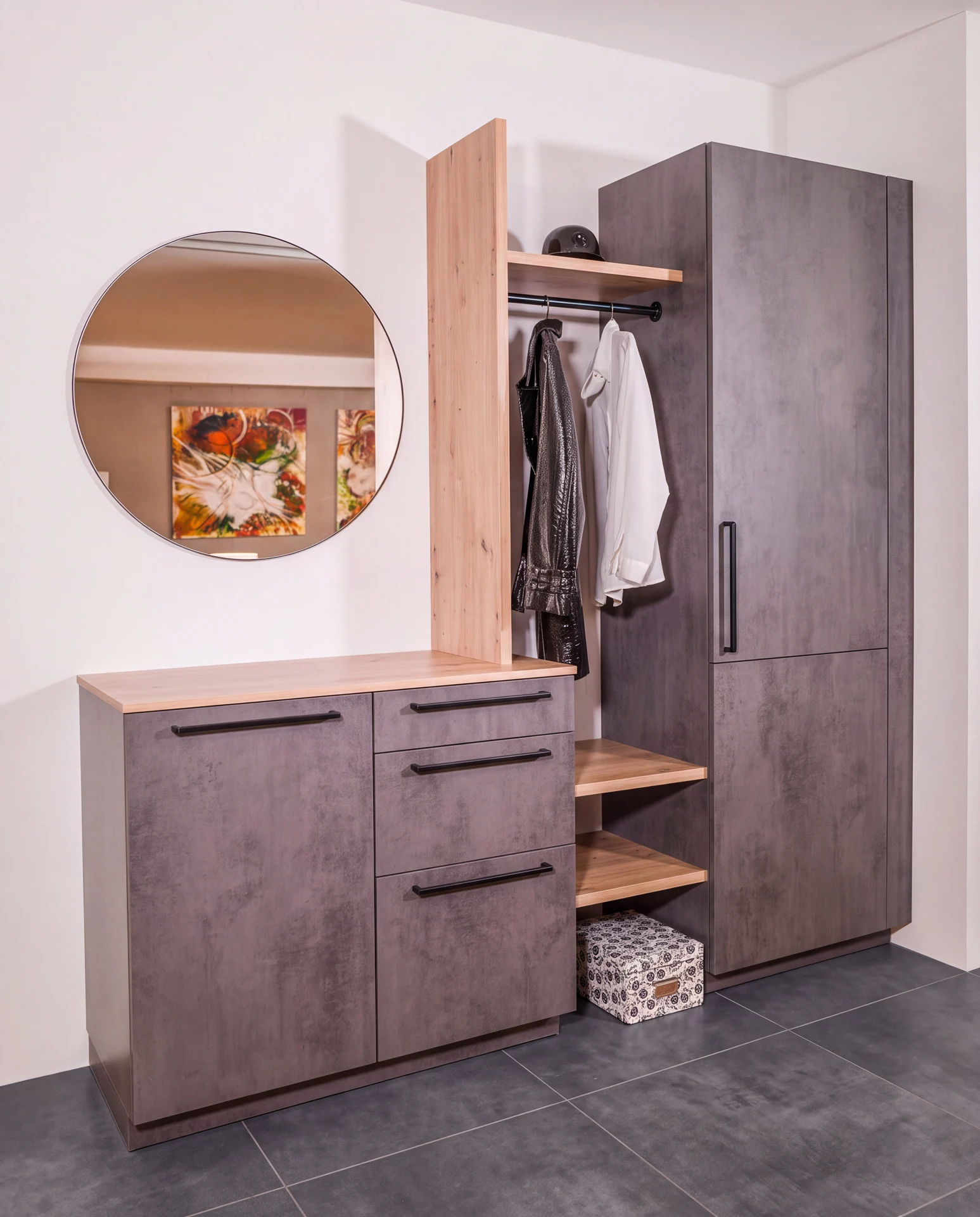 Vorzimmer kombiniert mit der Cozy Chic L Küche in Arzano. Edelmann in Ybbs.